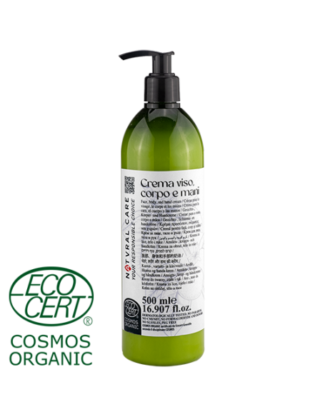 Crema mani viso e corpo 500ml Linea Natvral Care art. NTCCC500D/C