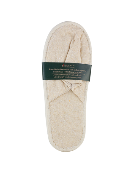 Pantofola suola in cartone e sughero Linea Natvral Care art. P-NTC