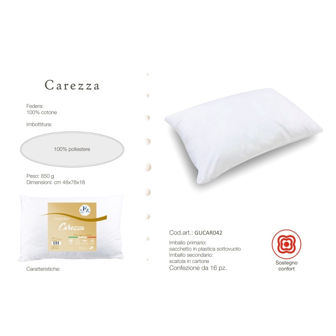 Guanciale Carezza 50x80 cm per Hotel e Beb