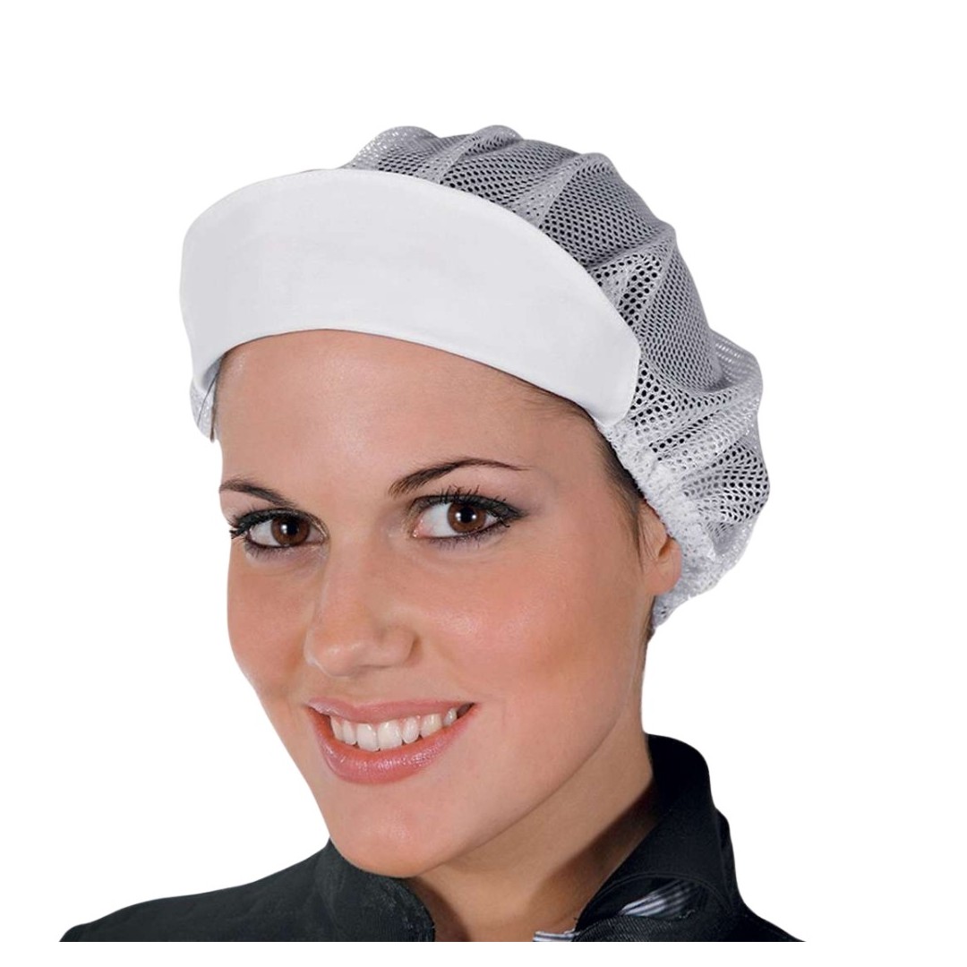 Cuffia a rete da cuoco bianca per Hotel e Beb