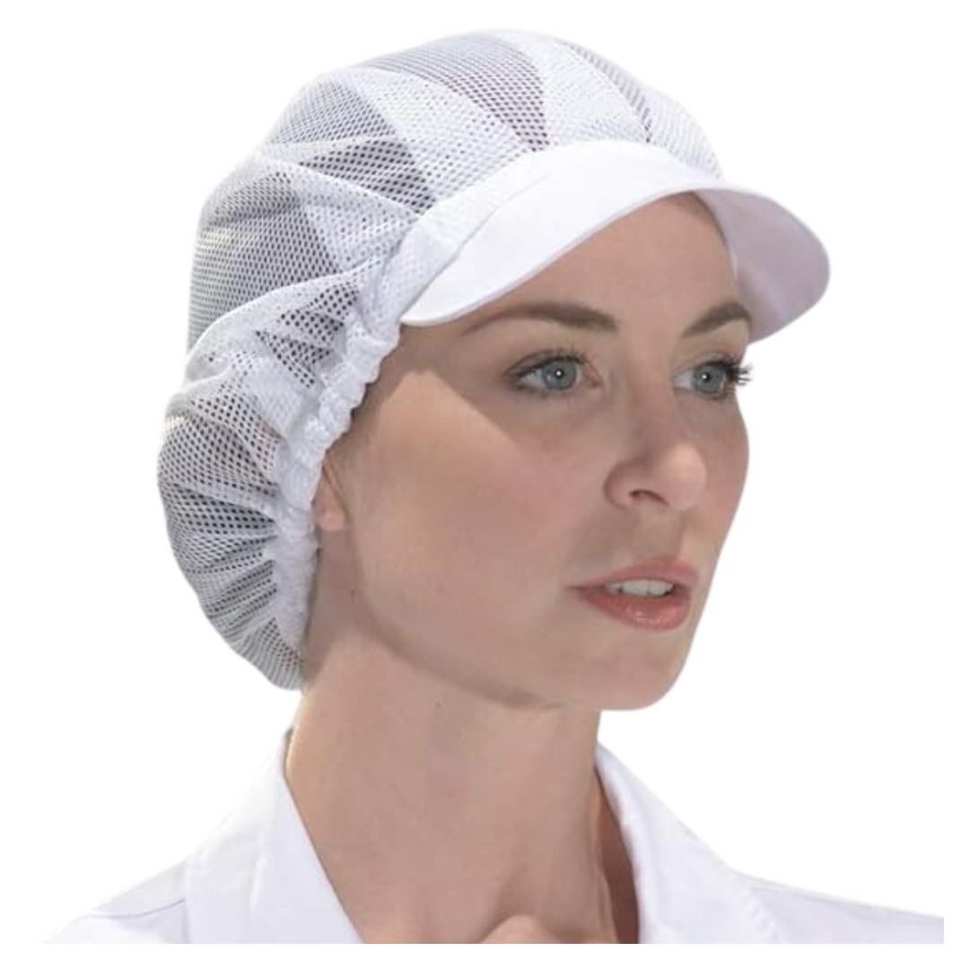 Cuffia a rete da donna da cuoco bianca Isacco per Hotel e Beb