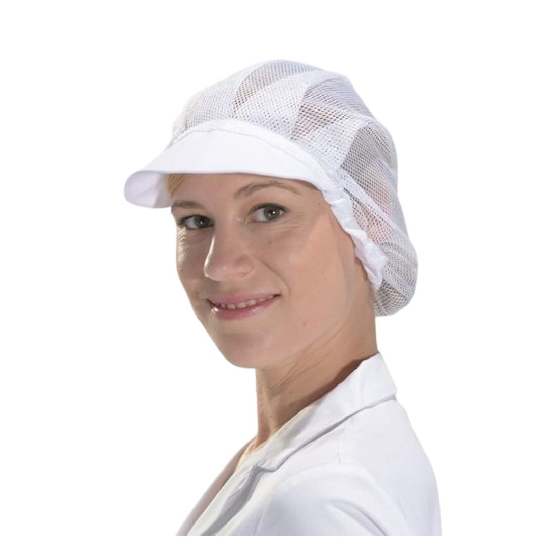 Cuffia a rete da donna da cuoco bianca Isacco per Hotel e Beb
