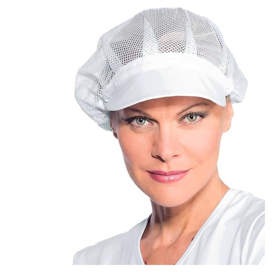Cuffia a rete da donna da cuoco bianca Isacco per Hotel e Beb