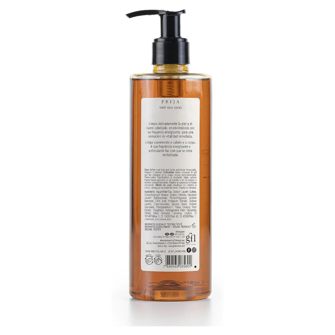 Doccia Shampoo Vitalizzante In Flacone Non Ricaricabile 380ml Prija art.P400R_PR 2