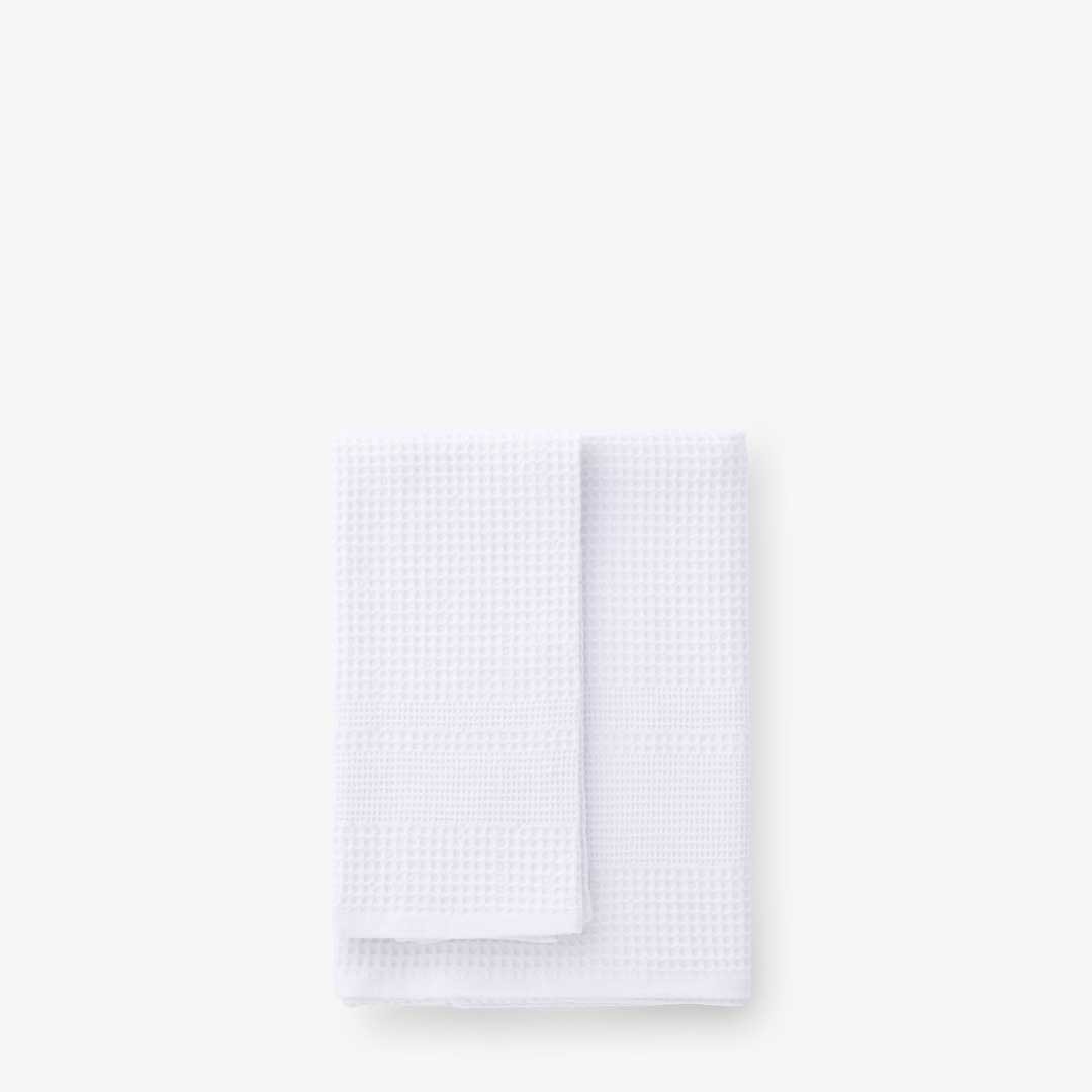 Set 1+1 asciugamani viso e ospite Linea Oro Nido d'ape in 100% cotone per Hotel e BeB