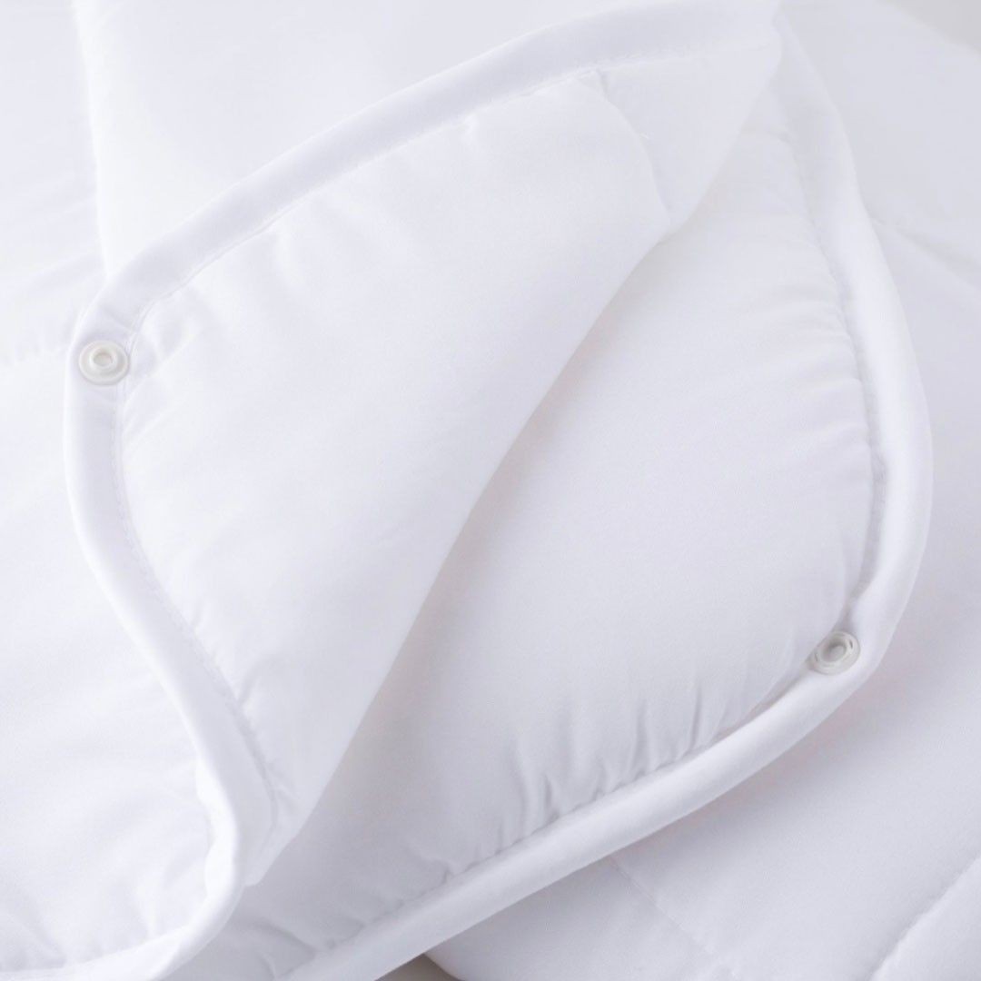 Doppio piumino Matrimoniale LineaOro art. 4 stagioni 350gr/mq imbottitura 100% microfibra tinta unita con clip