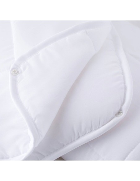 Doppio piumino Matrimoniale LineaOro art. 4 stagioni 350gr/mq imbottitura 100% microfibra tinta unita con clip