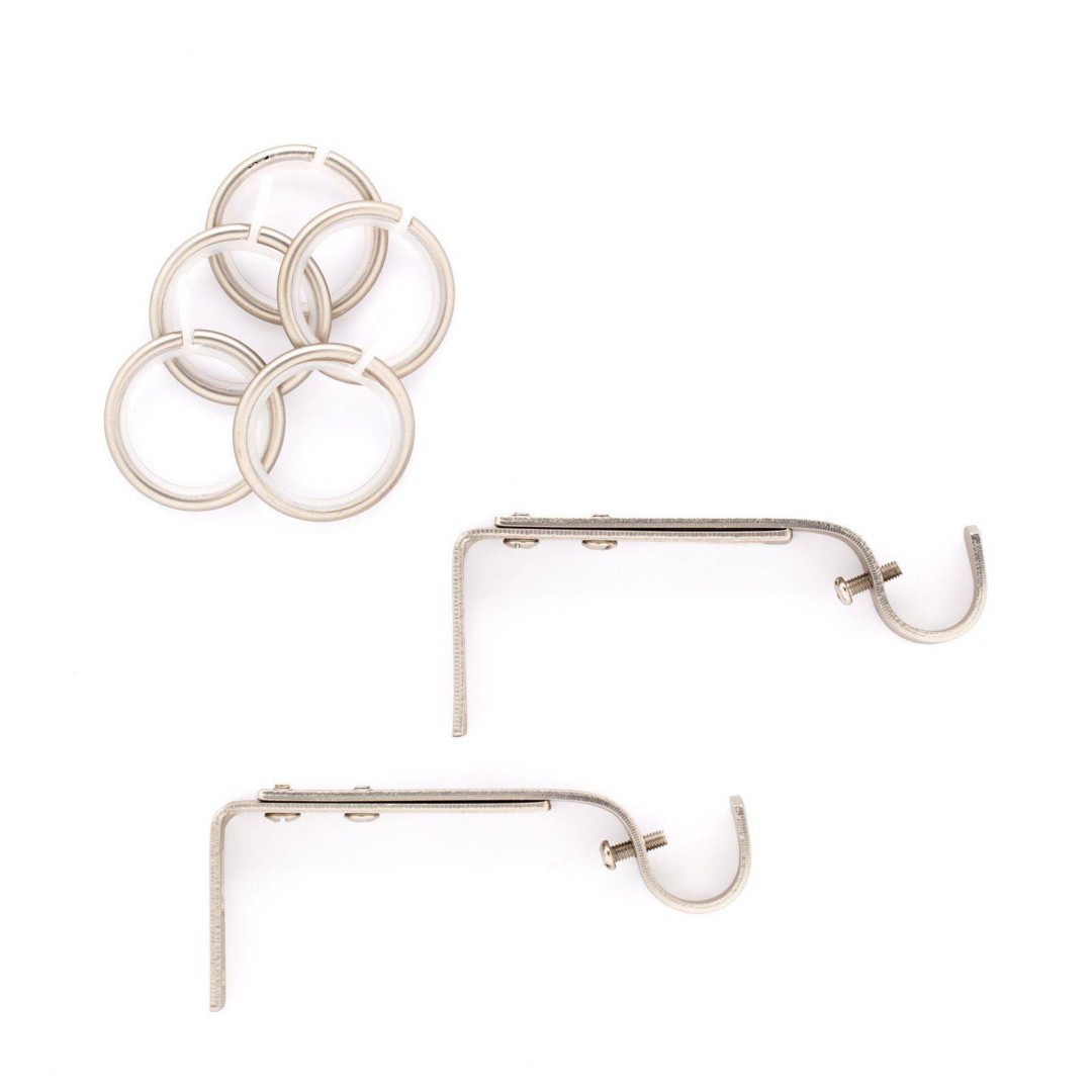 Bastone per tenda estensibile LineaOro art.Cono in acciaio Grigio Satinato