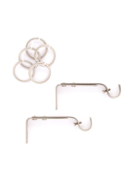 Bastone per tenda estensibile LineaOro art.Cono in acciaio Grigio Satinato