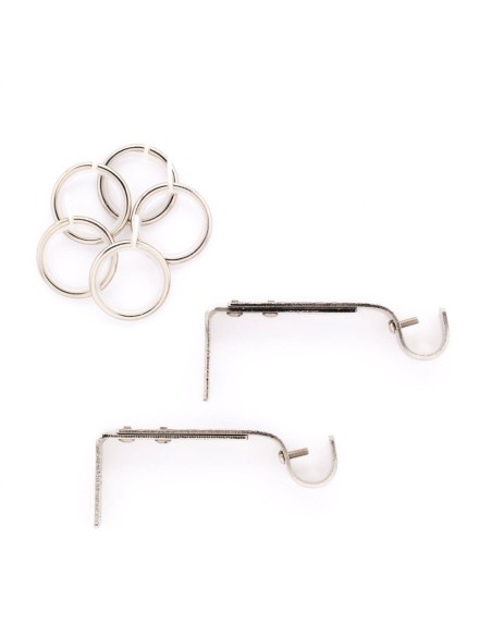 Bastone per tenda estensibile 110-200cm LineaOro art.Palla in acciaio Grigio Lucido