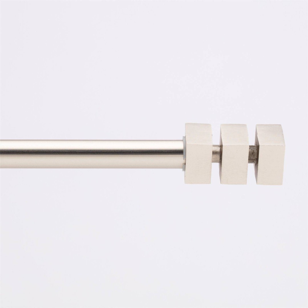 Bastone per tenda estensibile 110-200cm LineaOro art.Quadrato in acciaio Grigio Lucido