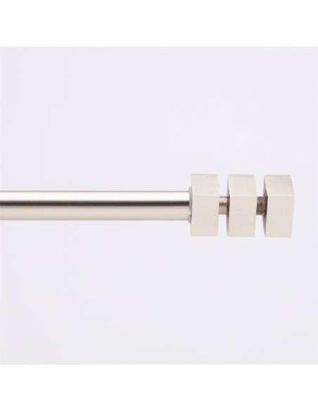 Bastone per tenda estensibile 110-200cm LineaOro art.Quadrato in acciaio Grigio Lucido
