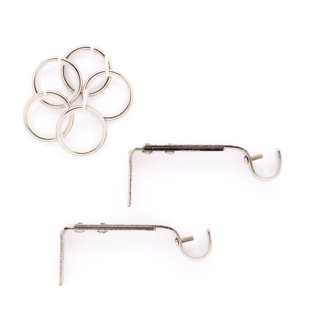 Bastone per tenda estensibile 110-200cm LineaOro art.Quadrato in acciaio Grigio Lucido