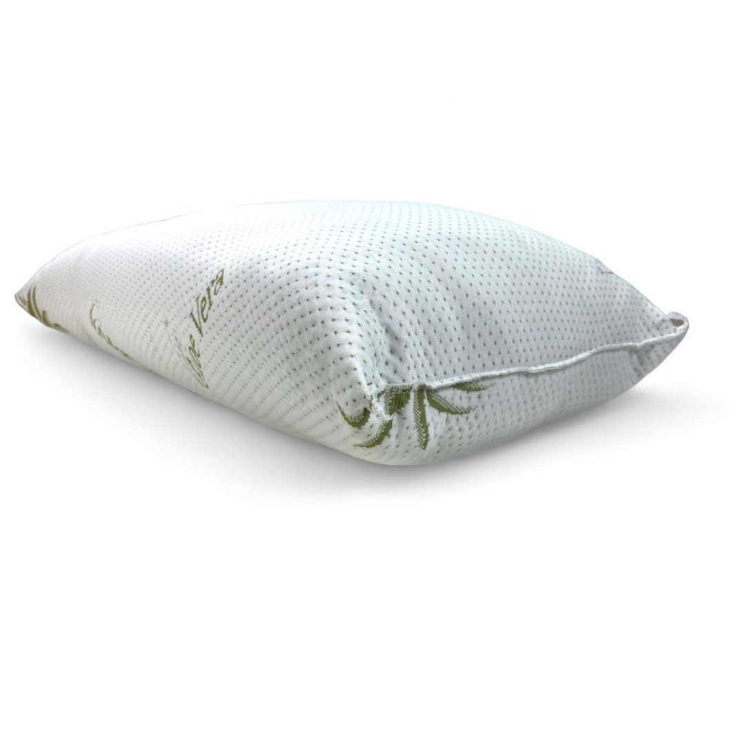 Guanciale Trapuntato 45x75cm Re Chiaro Memory con foderina esterna in Aloe per Hotel e BeB