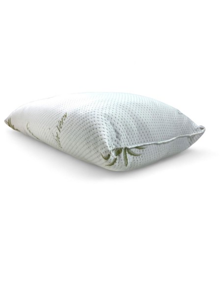 Guanciale Trapuntato 45x75cm Re Chiaro Memory con foderina esterna in Aloe per Hotel e BeB