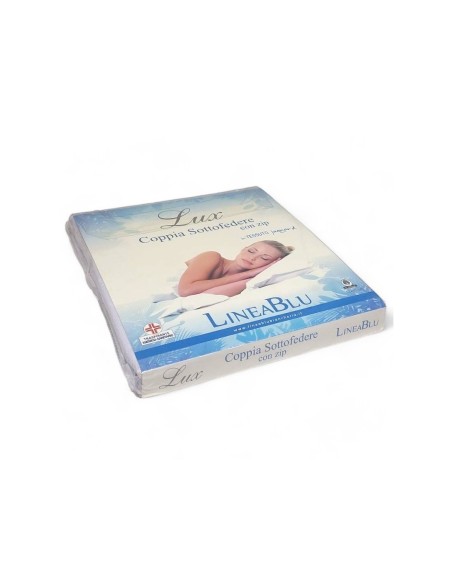 Coppia Sottofedere con zip LineaBlu art. Lux 52x82cm in policotone tessuto jacquard motivo damascato