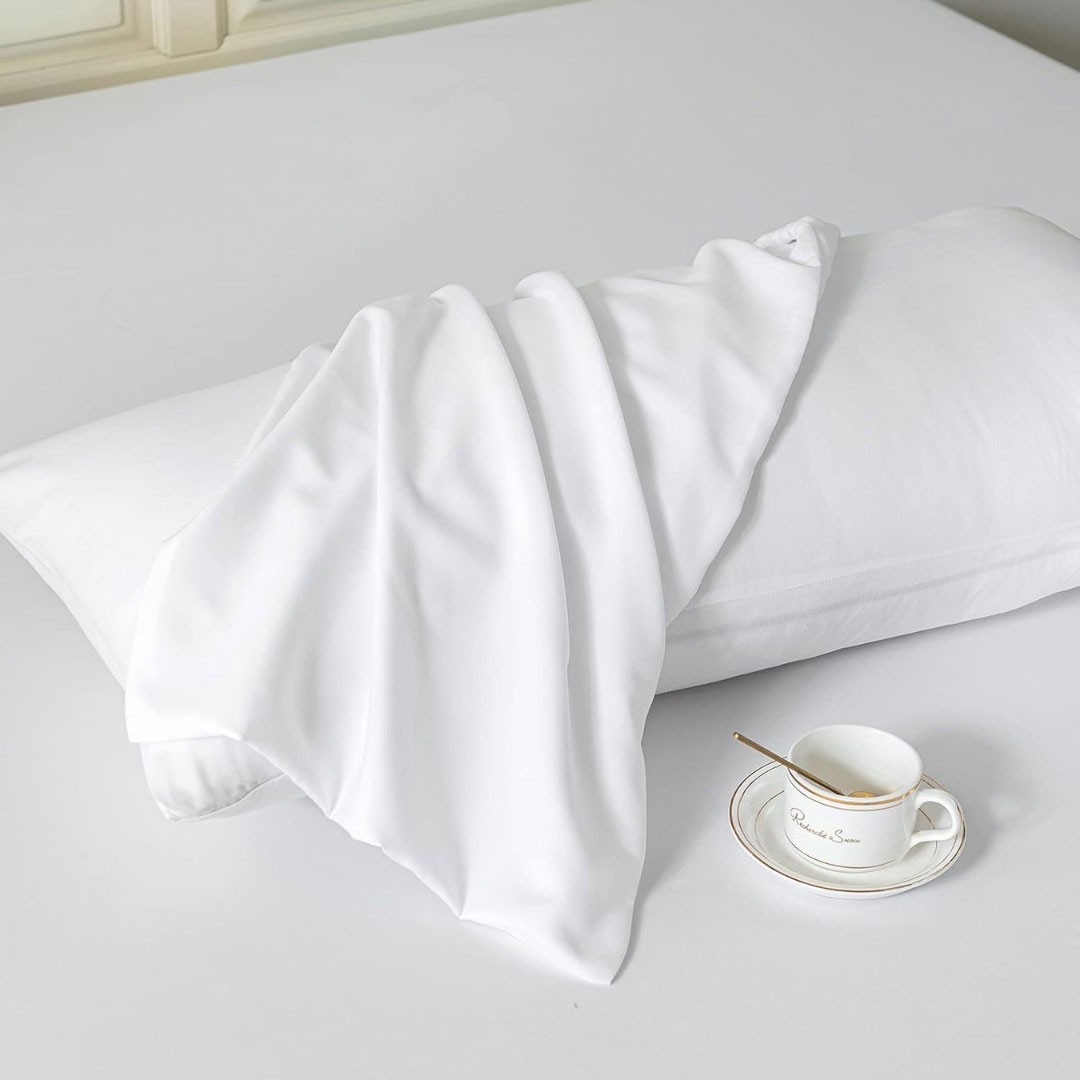 Coppia Federe Bianche Biancaluna Linea Bianchissimo Hotellerie in 100% cotone per Hotel e BeB