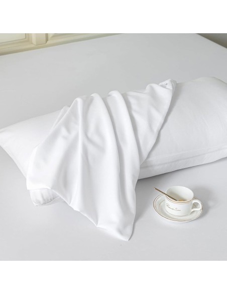 Coppia Federe Bianche Biancaluna Linea Bianchissimo Hotellerie in 100% cotone per Hotel e BeB