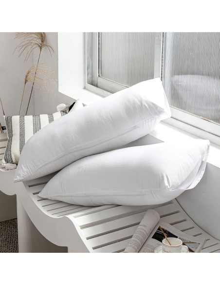 Coppia Federe Bianche Biancaluna Linea Bianchissimo Hotellerie in 100% cotone per Hotel e BeB