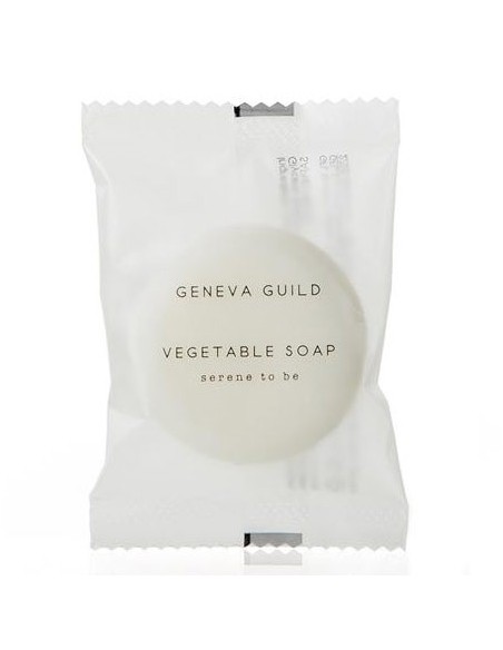 Sapone Vegetale Geneva Guild tondo in Flow Pack trasparente opaco 20 gr B0920GG