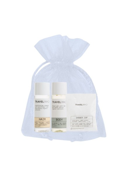 50 Kit di Benvenuto in Sacchetto di Organza - Linea Travelcare (Cod. KITTRP30STRBTRC01)