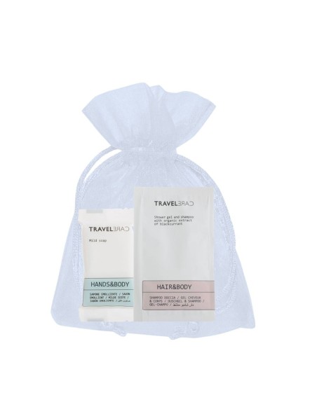 50 Kit di Benvenuto in Sacchetto di Organza - Linea Travelcare (Cod. KITTRAB01B0812)