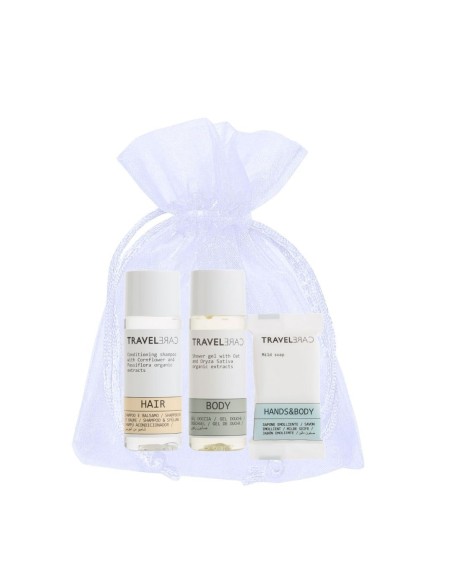 50 Kit di Benvenuto in Sacchetto di Organza - Linea Travelcare (Cod. KITP30SBB0812)