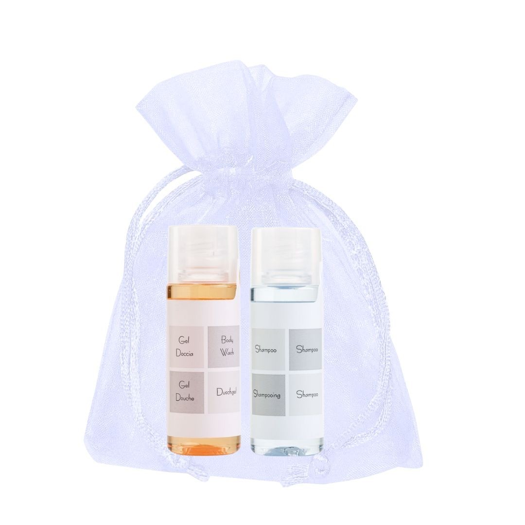 50 Kit di Benvenuto in Sacchetto di Organza - Linea Neutra (Cod. KITNTP30BNP30SN)