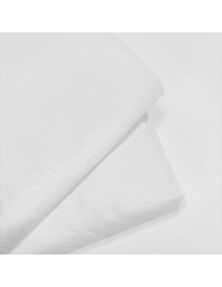 Completo Letto No Stiro Martellato Matrimoniale Bianco per Hotel e BeB