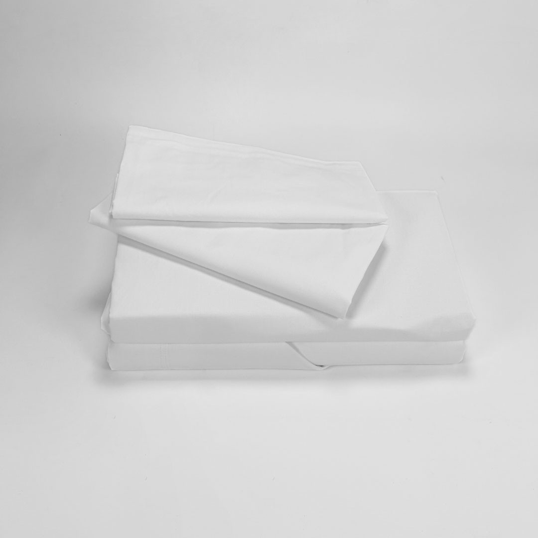 Completo letto in Percalle Angel's Bianco Matrimoniale 2