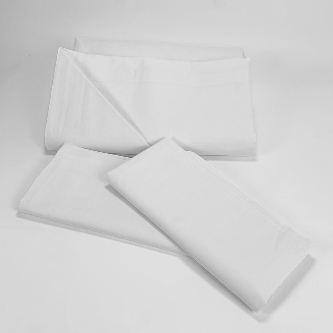 Completo letto in Percalle Angel's Bianco Matrimoniale