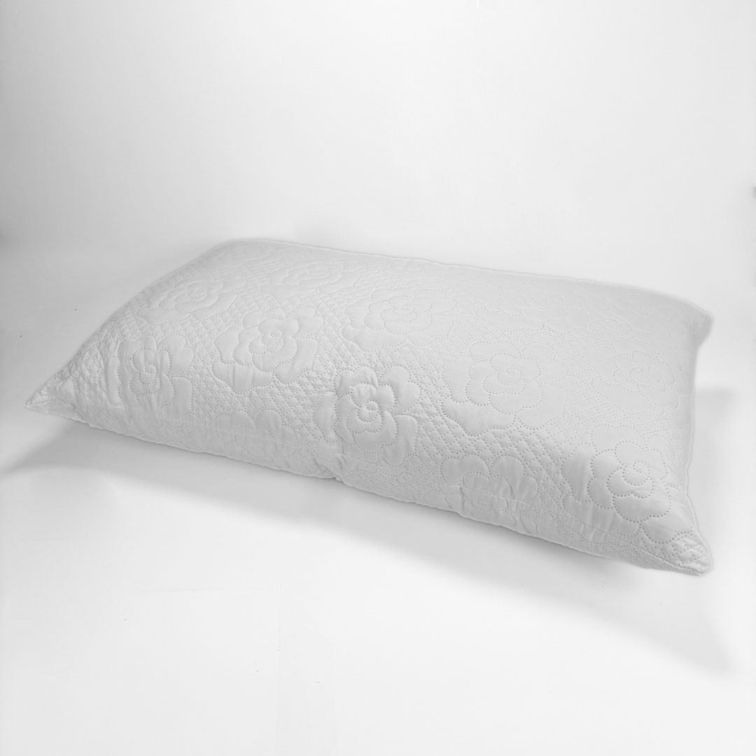 Guanciale trapuntato 50x80cm art. Re Chiaro in fiocco di memory traspirante per Hotel e BeB