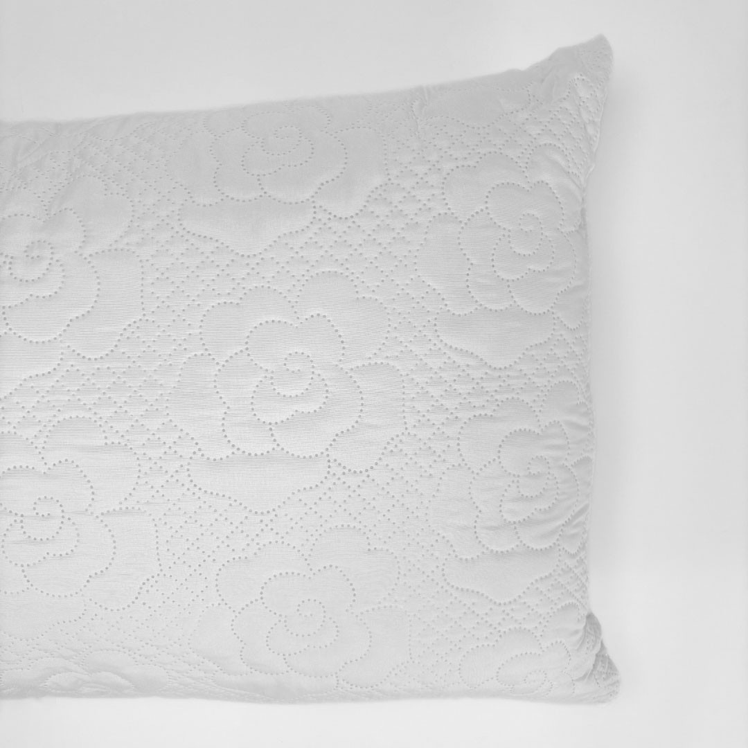 Guanciale trapuntato 50x80cm art. Re Chiaro in fiocco di memory traspirante per Hotel e BeB
