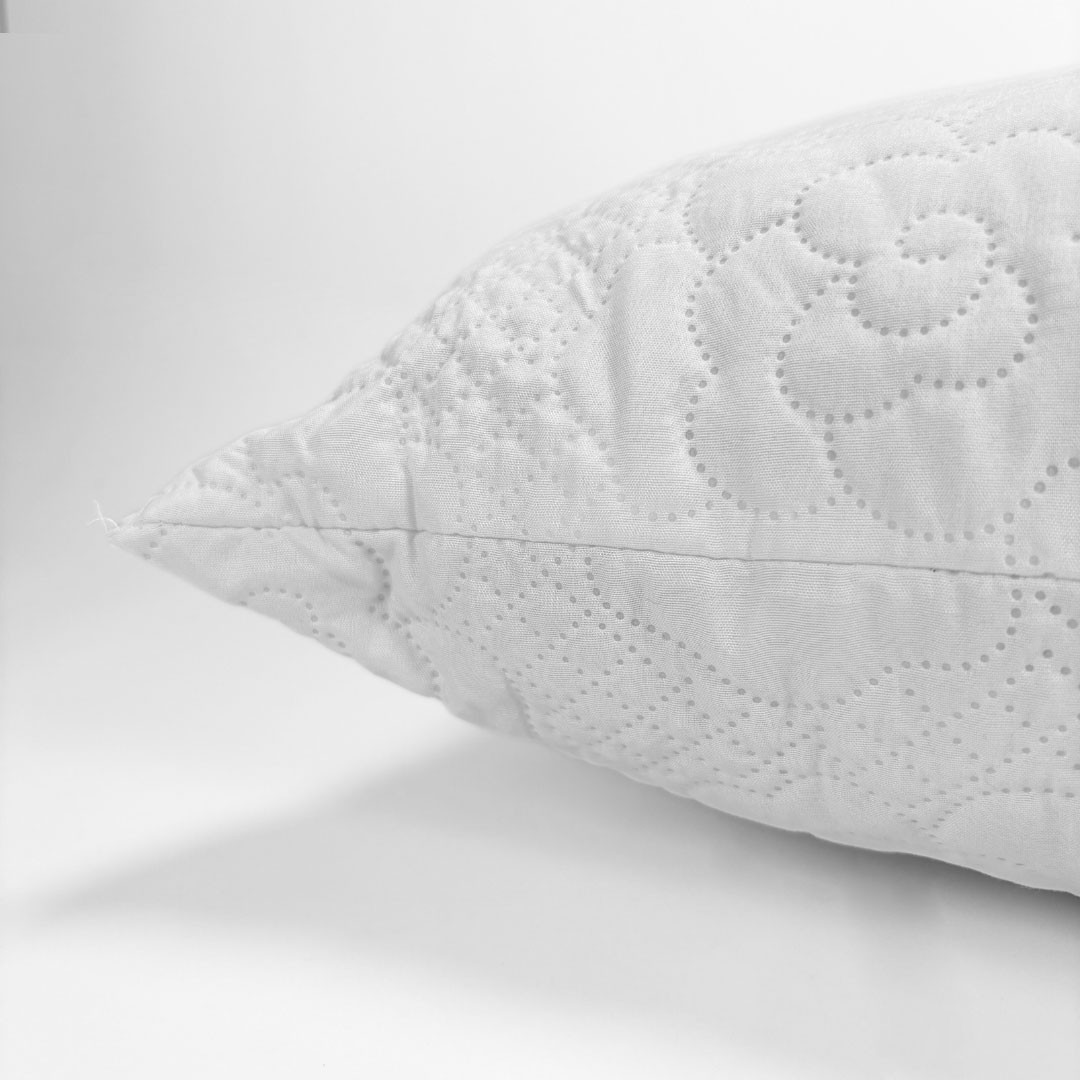 Guanciale trapuntato 50x80cm art. Re Chiaro in fiocco di memory traspirante per Hotel e BeB