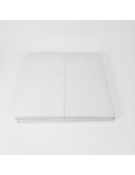 Completo Lenzuola in Percalle di cotone Bianco Matrimoniale 240x290cm Biancaluna Callas