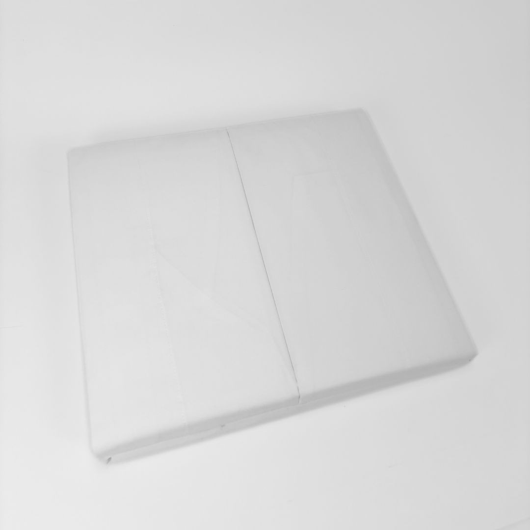 Completo Lenzuola in Percalle di cotone Bianco Matrimoniale 240x290cm Biancaluna Callas 2