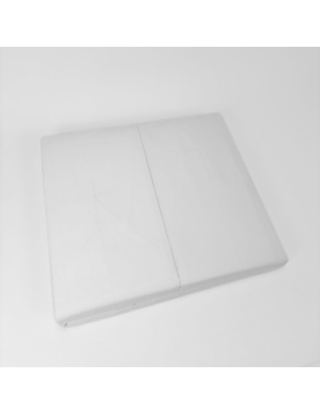 Completo Lenzuola in Percalle di cotone Bianco Matrimoniale 240x290cm Biancaluna Callas