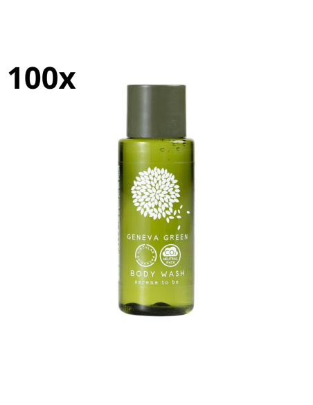 100 set Pochette da bagno+asciugamano mani+shampoo+bagnoschiuma+sapone