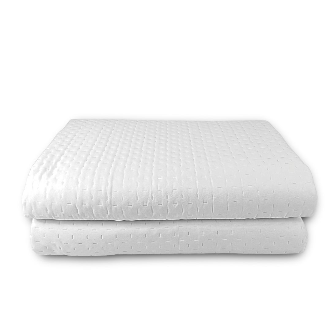 Copriletto Trapuntato Matrimoniale Bianco Milady No Stiro per Hotel e Beb