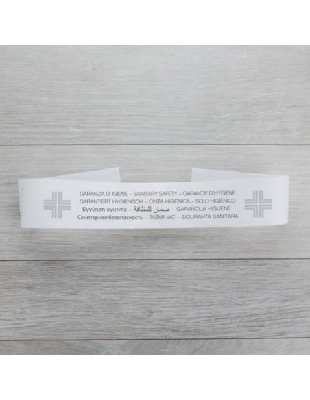 FASCIA PER SIGILLO WC IN CARTA BIANCA CM 5 X 55, LINEA NO LOGO G09N