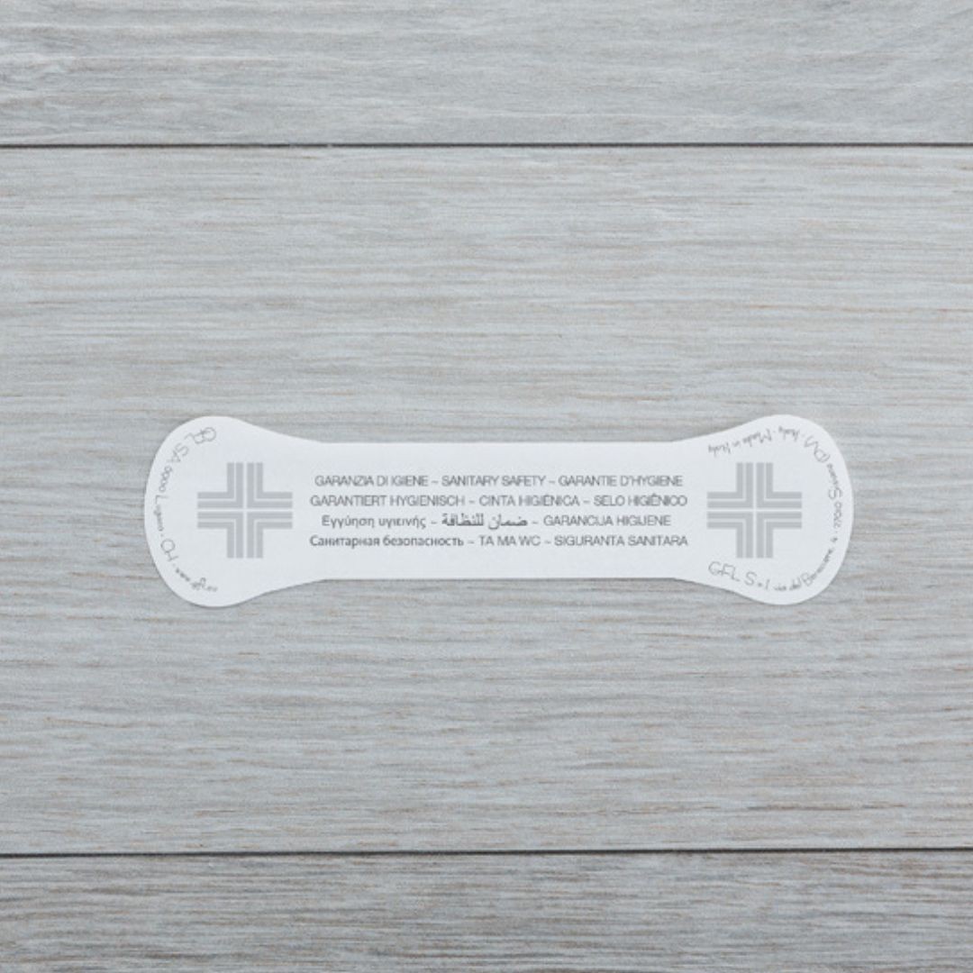 SIGILLO ADESIVO FUSTELLATO PER WC, LINEA NO LOGO G095N