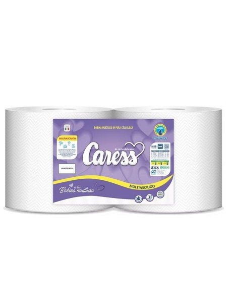 Caress bobine industriali multiasciugo 2 rotoli