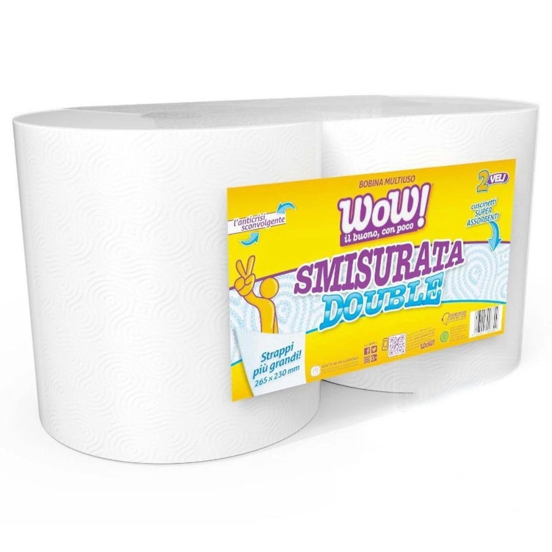 Coppia Bobina industriale WOW 800 strappi