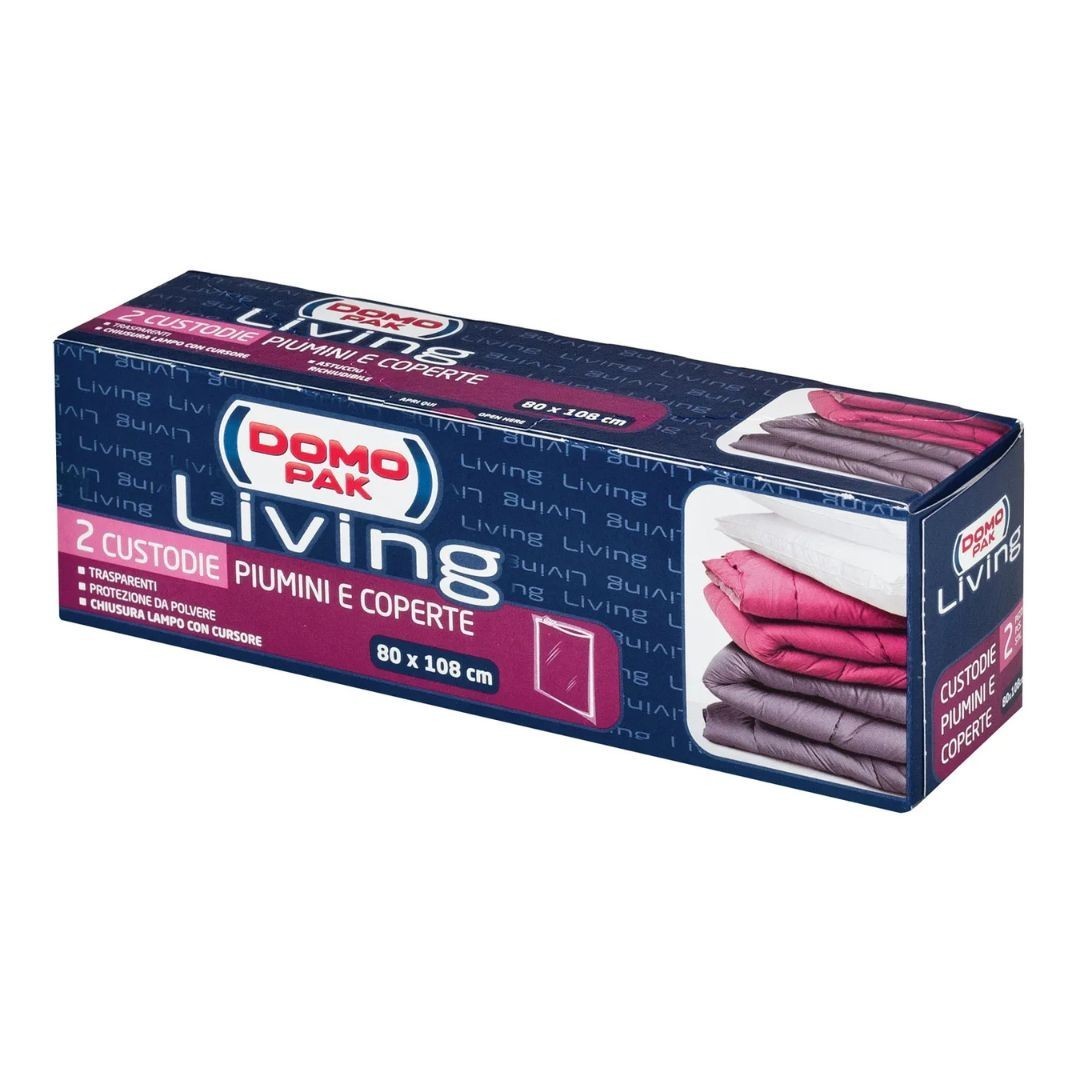 Set 2 custodie coperte e piumoni Domopak Living 80x108 cm