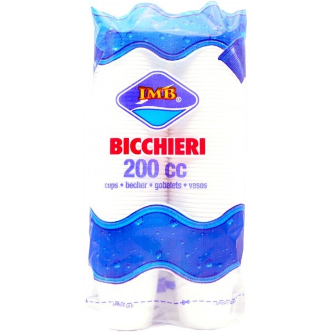 Imb bicchieri bianco 200cc pz.48+48