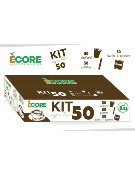 Ecore Kit Caffè 50 pezzi linea Bio