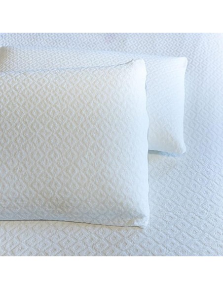 Copricuscino alberghiero sanitario in spugna jacquard 52x82cm