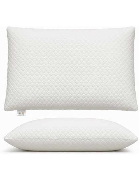 Guanciale Re Chiaro 50x80cm art. in fiocco di memory trapuntato per Hotel e BeB