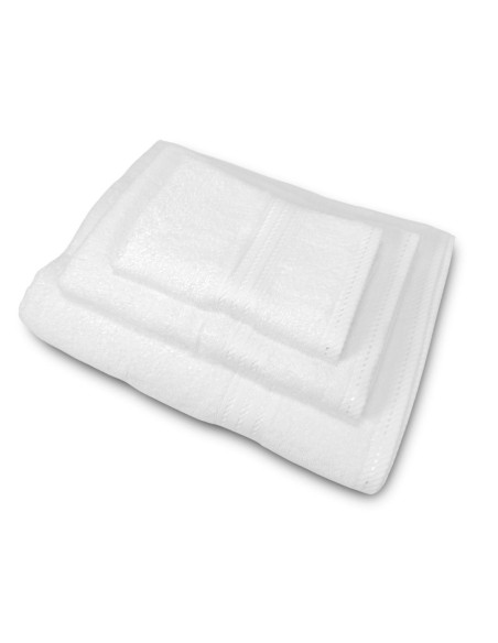 Tris di asciugamani Linea Riga Diamantino in spugna 430gr/mq 100% cotone per Hotel e BeB