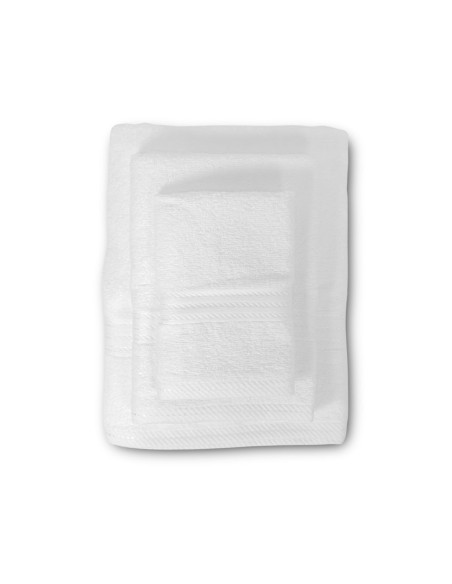 Tris di asciugamani Linea Riga Diamantino in spugna 430gr/mq 100% cotone per Hotel e BeB